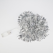 Гирлянда светодиодная «Мишура» серебряная 10 LED 1,5 м, прозрачный ПВХ, белый свет свечения, 2 х АА (батарейки не в комплекте) NEON-NIGHT | Фото 5