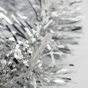 Гирлянда светодиодная «Мишура» серебряная 10 LED 1,5 м, прозрачный ПВХ, белый свет свечения, 2 х АА (батарейки не в комплекте) NEON-NIGHT | Фото 6