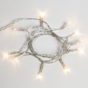 Гирлянда светодиодная универсальная 10 LED, 1,2 метра, прозрачный ПВХ, теплое белое свечение, батарейки 2хАА NEON-NIGHT | Фото 3