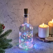 Гирлянда «Роса» с пробкой 2 м, 20 LED, цвет свечения мультиколор, 3хLR44 в комплекте NEON-NIGHT | Фото 1