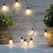 Гирлянда светодиодная «Баночки» 1.5 м, 10 LED, прозрачный ПВХ, цвет свечения теплый белый, 2 х АА (батарейки не в комплекте) NEON-NIGHT | Фото 2