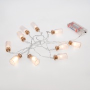 Гирлянда светодиодная «Баночки» 1.5 м, 10 LED, прозрачный ПВХ, цвет свечения теплый белый, 2 х АА (батарейки не в комплекте) NEON-NIGHT | Фото 4