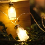 Гирлянда светодиодная «Баночки» 1.5 м, 10 LED, прозрачный ПВХ, цвет свечения теплый белый, 2 х АА (батарейки не в комплекте) NEON-NIGHT | Фото 9