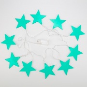 Гирлянда светодиодная «Звездопад» бирюзовая 10 LED, 2,25 м, прозрачныйПВХ, белый цвет свечения, 2 х АА (батарейки не в комплекте) NEON-NIGHT | Фото 3
