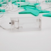 Гирлянда светодиодная «Звездопад» бирюзовая 10 LED, 2,25 м, прозрачныйПВХ, белый цвет свечения, 2 х АА (батарейки не в комплекте) NEON-NIGHT | Фото 5