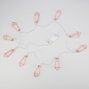 Гирлянда светодиодная «Кристаллы» бронзовые 10 LED, 1,5 м, прозрачный ПВХ, теплый белый свет свечения, 2 х АА (батарейки не в комплекте) NEON-NIGHT | Фото 5