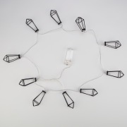 Гирлянда светодиодная «Кристаллы» черные 10 LED, 1,5 м, прозрачный ПВХ, теплый белый свет свечения, 2 х АА (батарейки не в комплекте) NEON-NIGHT | Фото 6