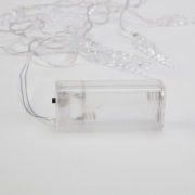 Гирлянда светодиодная «Сосульки» 1.5 м, 10 LED, прозрачный ПВХ, цвет свечения теплый белый, 2 х АА (батарейки не в комплекте) NEON-NIGHT | Фото 1