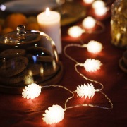 Гирлянда светодиодная «Шишки» 1.5 м, 10 LED, прозрачный ПВХ, цвет свечения теплый белый, 2 х АА (батарейки не в комплекте) NEON-NIGHT | Фото 1