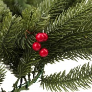 Еловый шлейф с ягодами и гирляндой NEON-NIGHT 1.8 м, 30 LED, 31 В, литой, теплое белое свечение | Фото 4