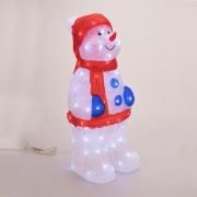 Акриловая светодиодная фигура «Снеговик в синих варежках» 31х25х59 см, IP65, понижающий трансформатор в комплекте NEON-NIGHT | Фото 2