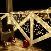 Гирлянда светодиодная «Дождь» 2x0,8 м, эффект мерцания, прозрачный провод, 230 В, диоды ТЕПЛЫЙ БЕЛЫЙ  | Фото 6