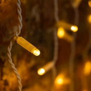 Гирлянда светодиодная «Дождь» 2х3 м, эффект мерцания, белый провод, 230 В, диоды ТЕПЛЫЙ БЕЛЫЙ  | Фото 1