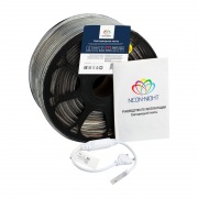 LED лента 220 В, 10х7 мм, IP67, SMD 2835, 60 LED/m, цвет свечения красный, бухта 100 м | Фото 2