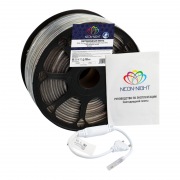 LED лента 220 В, 10х7 мм, IP67, SMD 2835, 60 LED/m, цвет свечения желтый, бухта 100 м | Фото 1