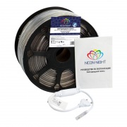 LED лента 220 В, 10х7 мм, IP67, SMD 2835, 60 LED/m, цвет свечения зеленый, бухта 100 м | Фото 1