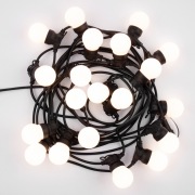 Уличная гирлянда «Лофт», черный каучук, 20 матовых ламп х 5 LED, влагостойкая IP44 | Фото 3