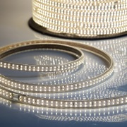 LED лента 220 В, 6.5x15 мм, IP67, SMD 3014, 240 LED/m, цвет свечения теплый белый, 100 м | Фото 1