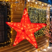 Акриловая светодиодная фигура Звезда 80 см, 210 светодиодов, красная NEON-NIGHT | Фото 1