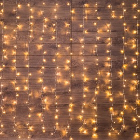 NEON-NIGHT Гирлянда Светодиодная Дождь 3х2 м 240 LED, прозрачный ПВХ, с контроллером, теплое белое свечение NEON-NIGHT