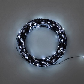 NEON-NIGHT Гирлянда Роса с контроллером 30м, 300LED, IP20, 230В, зеленый провод, белое свечение 