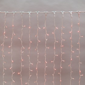 NEON-NIGHT ДОЖДЬ (занавес) 2х1,5м, IP44, белый провод, 360 LED КРАСНЫЕ  (шнур питания в комплекте)