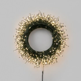 NEON-NIGHT Гирлянда светодиодная Роса Фейерверк с контроллером 40м 1000 LED ТЕПЛЫЙ БЕЛЫЙ IP20 на катушке, зеленый провод NEON-NIGHT