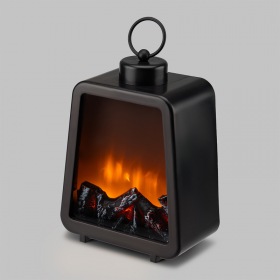 NEON-NIGHT Светодиодный камин Лофт с эффектом живого огня 17х10х24,5 см, с USB, черный NEON-NIGHT