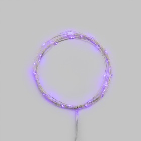NEON-NIGHT Гирлянда светодиодная Роса 5м 50 LED ФИОЛЕТОВЫЙ IP20 2хАА (в комплект не входят) NEON-NIGHT
