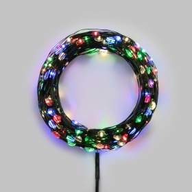 NEON-NIGHT Гирлянда светодиодная Роса с контроллером 50м 500 LED МУЛЬТИКОЛОР IP20 230В зеленый провод NEON-NIGHT