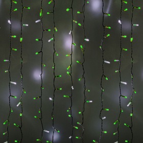 NEON-NIGHT Гирлянда "Светодиодный Дождь" 2х1,5м, эффект мерцания, белый провод, 230 В, диоды ЗЕЛЁНЫЕ, 360 LED