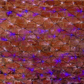 NEON-NIGHT Гирлянда "Сеть" 2,5х2,5м, черный ПВХ, 432 LED Белые/Синие