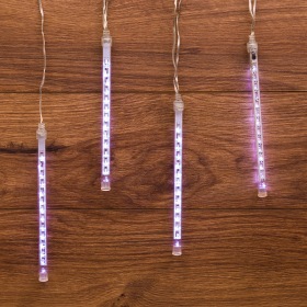 NEON-NIGHT Гирлянда "Тающие сосульки" светодиодная, 4шт х 20см, шаг 50см, 24 В (с трансформатором) белые светодиоды