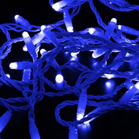 NEON-NIGHT Гирлянда Нить 10м, с эффектом мерцания, белый ПВХ, 24В, цвет: Синий