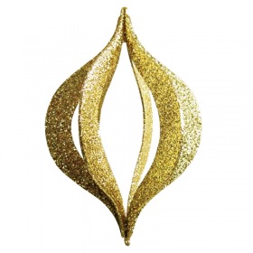 NEON-NIGHT Елочная фигура "Сосулька складная 3D", 51 см, цвет золотой