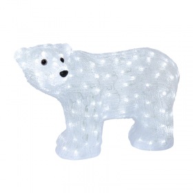 NEON-NIGHT Акриловая светодиодная фигура "Мишка" 60 см, 200 светодиодов, IP44, понижающий трансформатор в комплекте, NEON-NIGHT