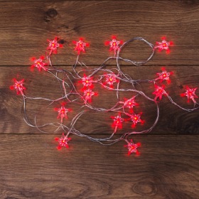 NEON-NIGHT Гирлянда светодиодная "Звездочки" 20 LED КРАСНЫЕ 2,8 метра