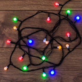 NEON-NIGHT Гирлянда светодиодная "Цветные Шарики" 20 LED МУЛЬТИКОЛОР 2,8 метра