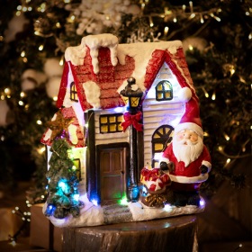 NEON-NIGHT Керамическая фигурка «Рождественский дом» 37.5х20х42.5 см