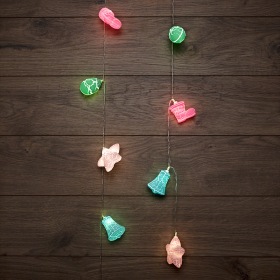 NEON-NIGHT Гирлянда светодиодная «Новый год» 1,5 м, прозрачный ПВХ, 10 LED, теплый белый, питание 2 х АА (батарейки не в комплекте)