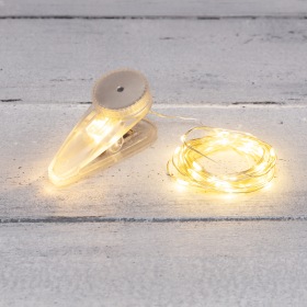 NEON-NIGHT Гирлянда «Роса» с прищепкой 3 м, 30 LED, теплое белое свечение, 2хCR2032 в комплекте NEON-NIGHT