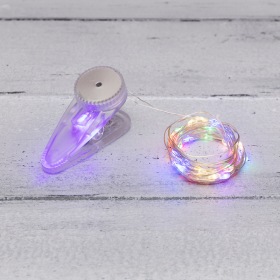 NEON-NIGHT Гирлянда «Роса» с прищепкой 3 м, 30 LED, цвет свечения мультиколор, 2хCR2032 в комплекте NEON-NIGHT