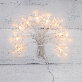 NEON-NIGHT Гирлянда светодиодная «Звездочки» 1.5 м, 10 LED, прозрачный ПВХ, цвет свечения теплый белый, 2 х АА (батарейки не в комплекте) NEON-NIGHT