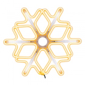 NEON-NIGHT Фигура «Снежинка» из гибкого неона с эффектом тающих сосулек, 60х60 см, цвет свечения теплый белый/белый NEON-NIGHT