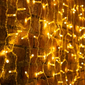 NEON-NIGHT Гирлянда светодиодная «Дождь» 2x0,8 м, эффект мерцания, прозрачный провод, 230 В, диоды ТЕПЛЫЙ БЕЛЫЙ 