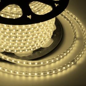 NEON-NIGHT LED лента 220 В, 10х7 мм, IP67, SMD 2835, 60 LED/m, цвет свечения теплый белый, бухта 100 м