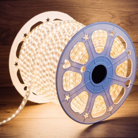 NEON-NIGHT LED лента 220 В, 6.5x17 мм, IP67, SMD 5730, 120 LED/m, цвет свечения теплый белый, 100 м