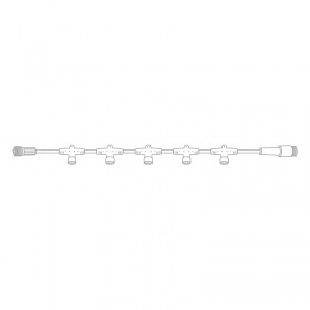 NEON-NIGHT Разветвитель - шина для уличных гирлянд Professional (1 вход, 5 выходов), расстояние 50 см, белый ПВХ