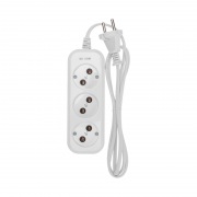 Удлинитель 3 гнезда, 1,5м, 2х0,75мм², б/з, белый PROconnect | Фото 2