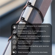 Стяжка кабельная нейлоновая 150x3,6мм, черная (100 шт/уп) PROconnect | Фото 1